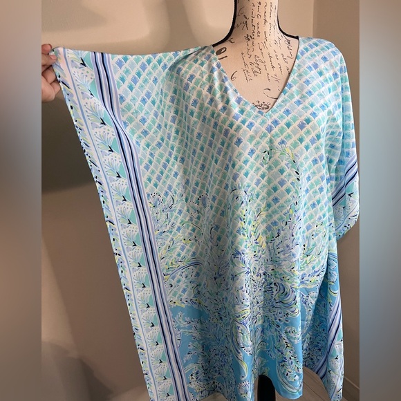 Lilly Pulitzer Aqua and Mint Maxi Dress - Picture 4 of 10